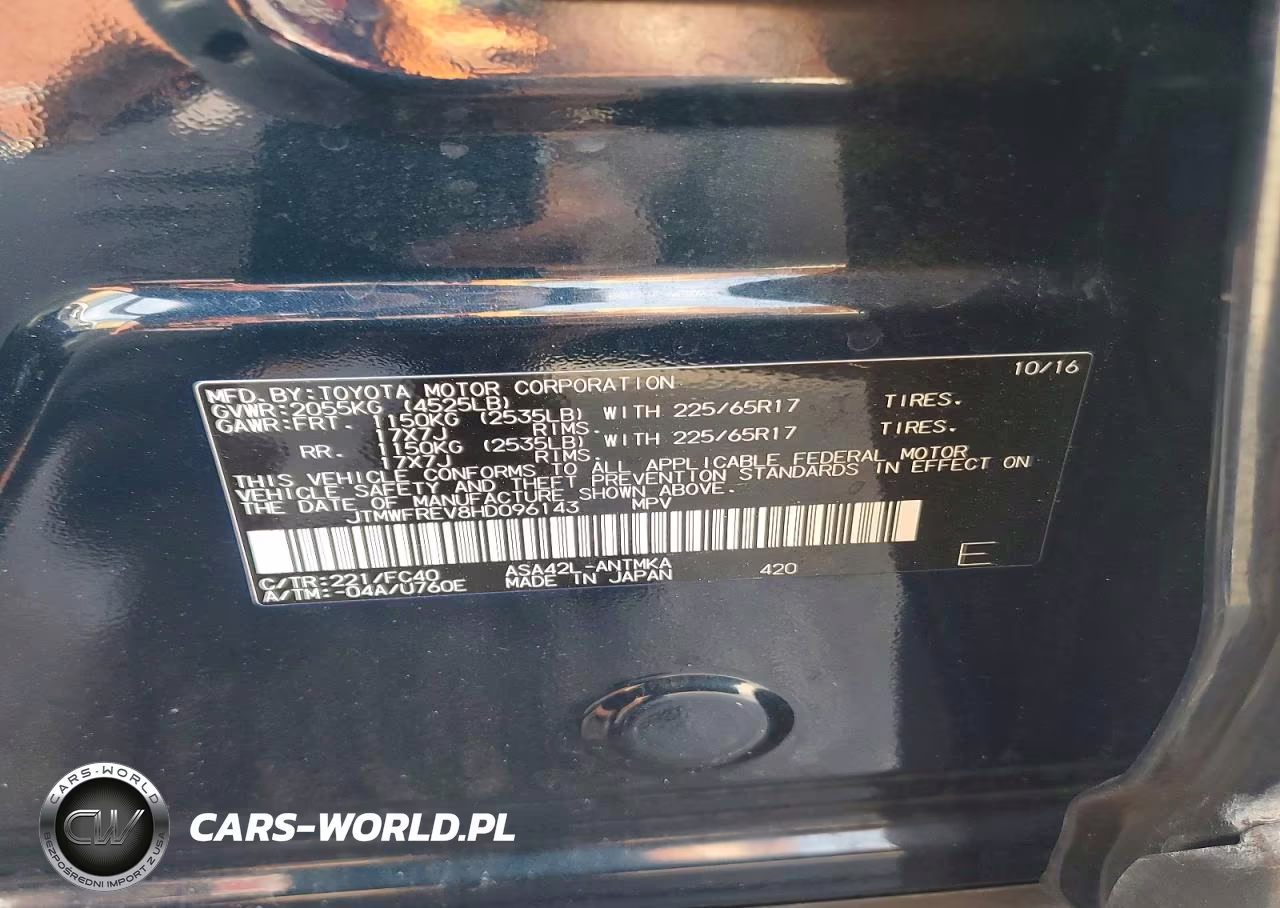 2017 Toyota Rav4 Xle VIN:JTMWFREV8HD096143 - 13
