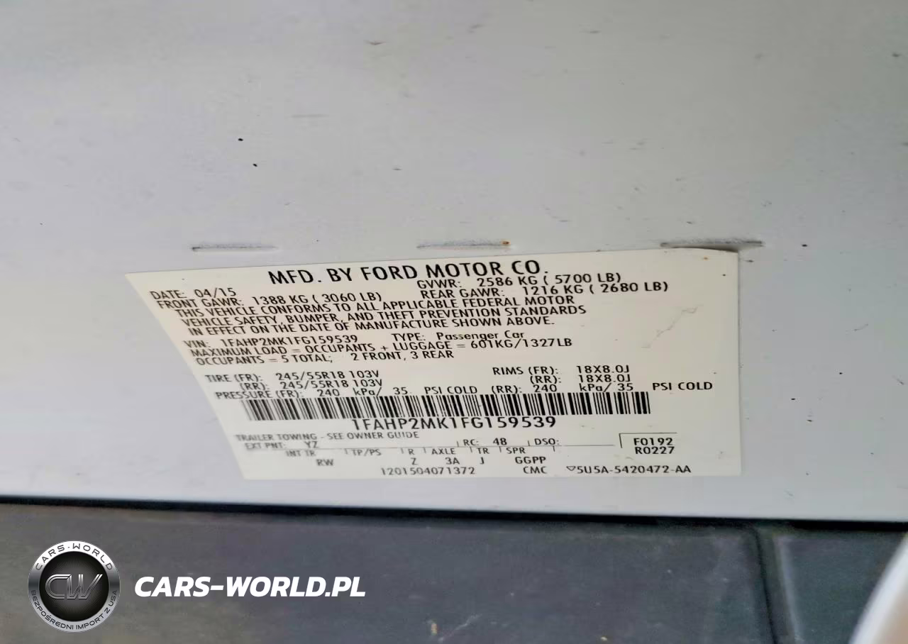 2015 Ford Taurus Police Interceptor VIN:1FAHP2MK1FG159539 - 12