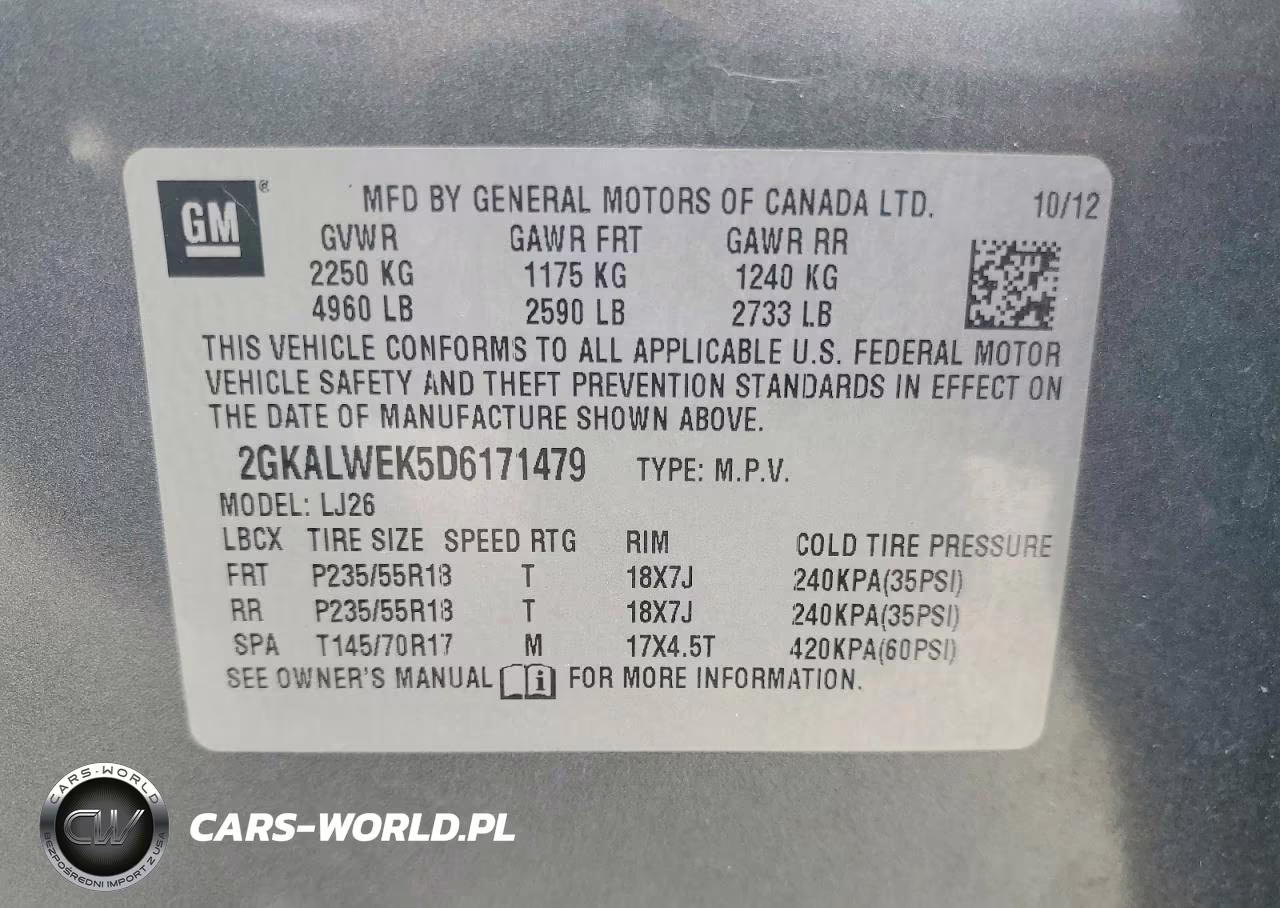 2013 GMC Terrain Slt VIN:2GKALWEK5D6171479 - 14