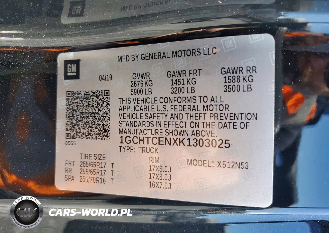 2019 Chevrolet Colorado Lt VIN:1GCHTCENXK1303025 - 12