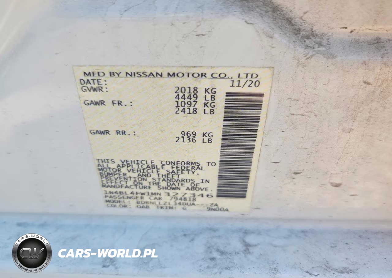 2021 Nissan Altima Platinum VIN:1N4BL4FW1MN327346 - 12