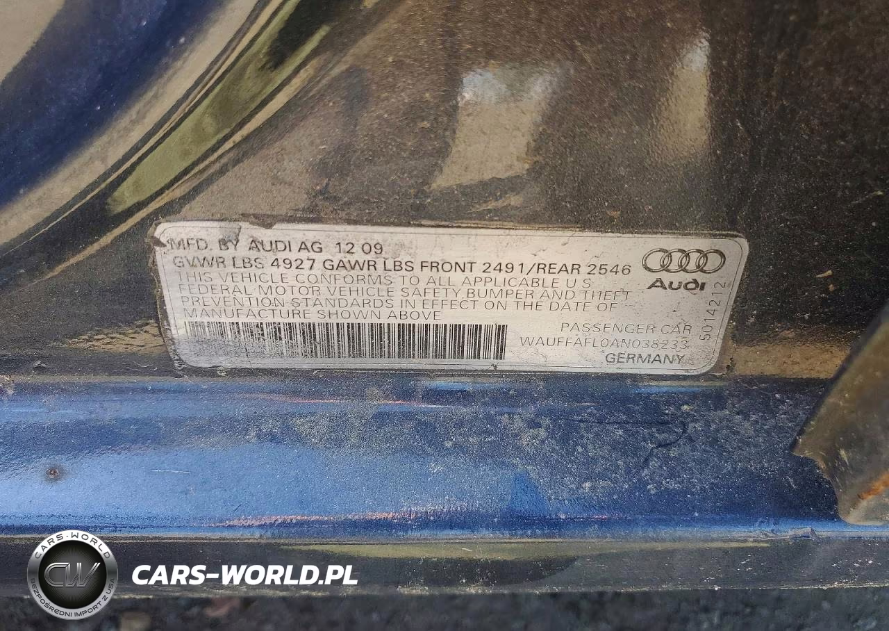 2010 Audi A4 Premium Plus VIN:WAUFFAFL0AN038233 - 13