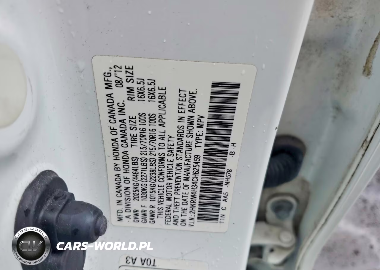2012 Honda Cr-V Lx VIN:2HKRM4H34CH625459 - 13