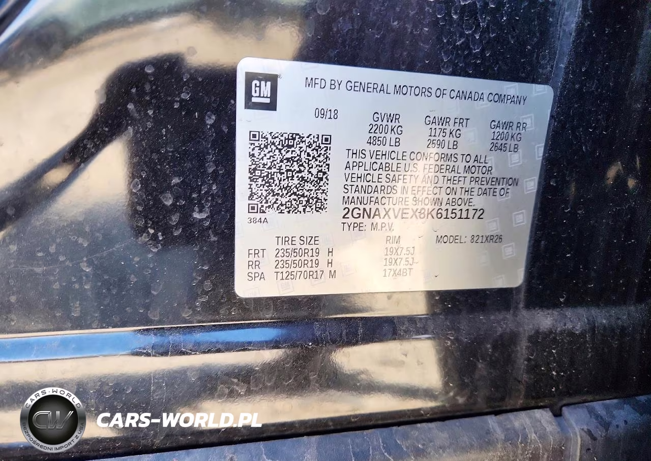 2019 Chevrolet Equinox Lt VIN:2GNAXVEX8K6151172 - 13