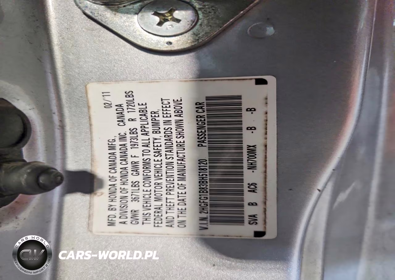2011 Honda Civic Ex VIN:2HGFG1B83BH518120 - 12
