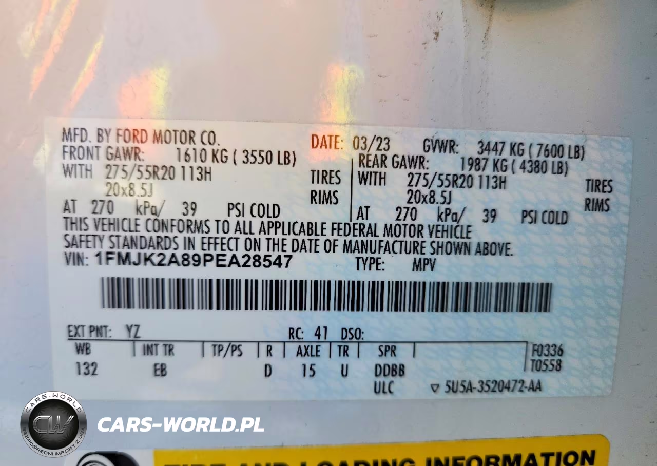 2023 Ford Expedition Max Limited VIN:1FMJK2A89PEA28547 - 14
