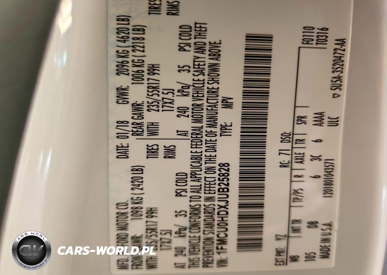 2018 Ford Escape Sel VIN:1FMCU0HDXJUB25828 - 12
