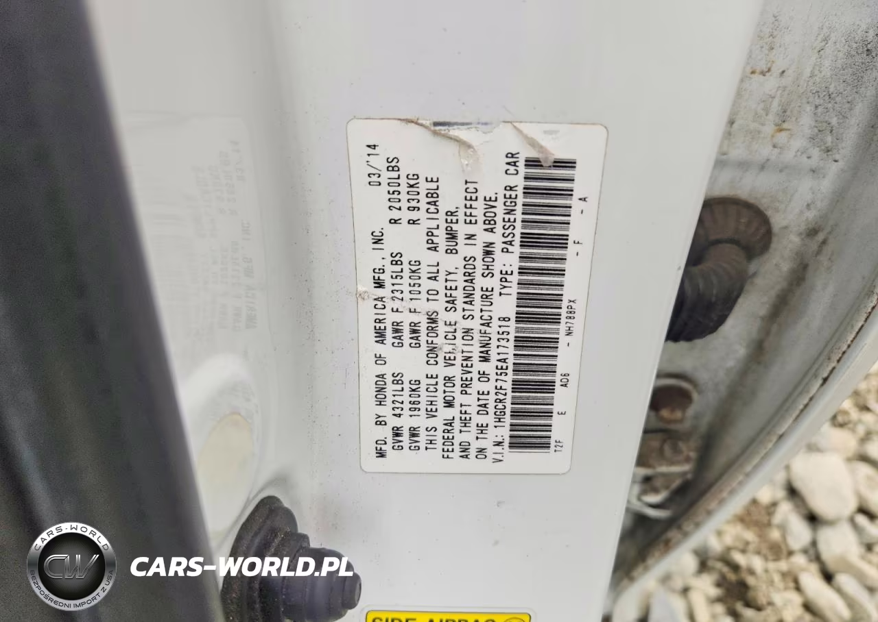 2014 Honda Accord Ex VIN:1HGCR2F75EA173518 - 12