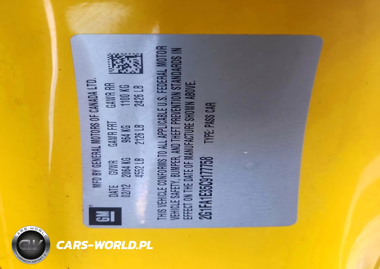 2012 Chevrolet Camaro Ls VIN:2G1FA1E35C9177758 - 12