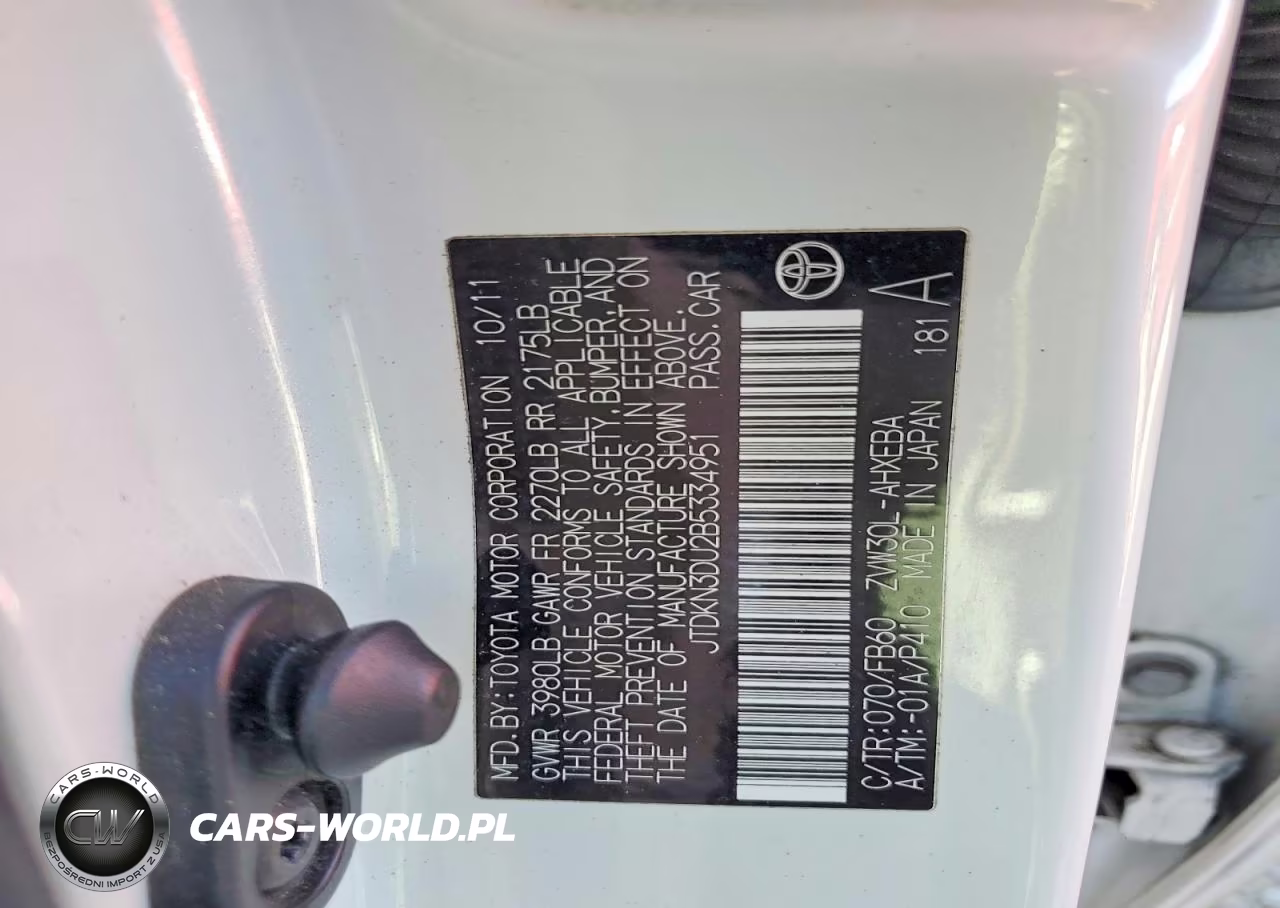 2011 Toyota Prius Two VIN:JTDKN3DU2B5334951 - 12