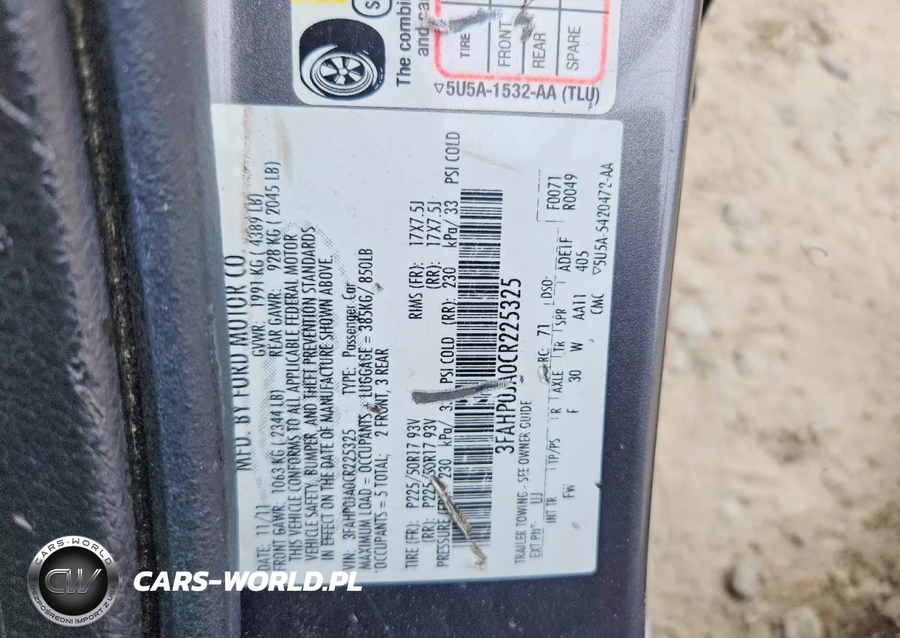 2012 Ford Fusion Sel VIN:3FAHP0JA0CR225325 - 12