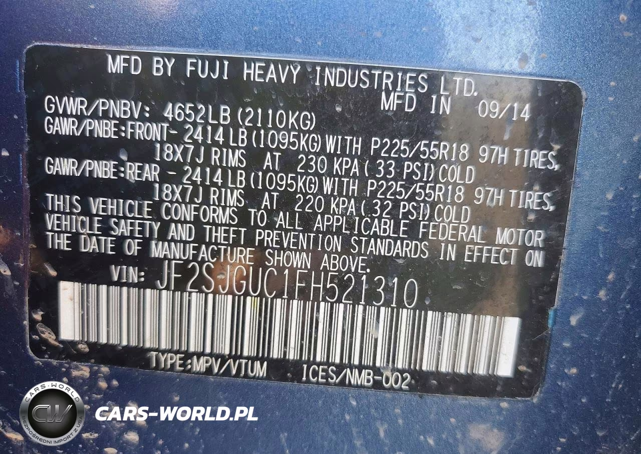 2025 Subaru Forester 2.0Xt Touring VIN:JF2SJGUC1FH521310 - 13