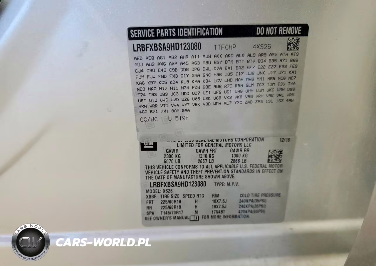 2017 Buick Envision Essence VIN:LRBFXBSA9HD123080 - 13