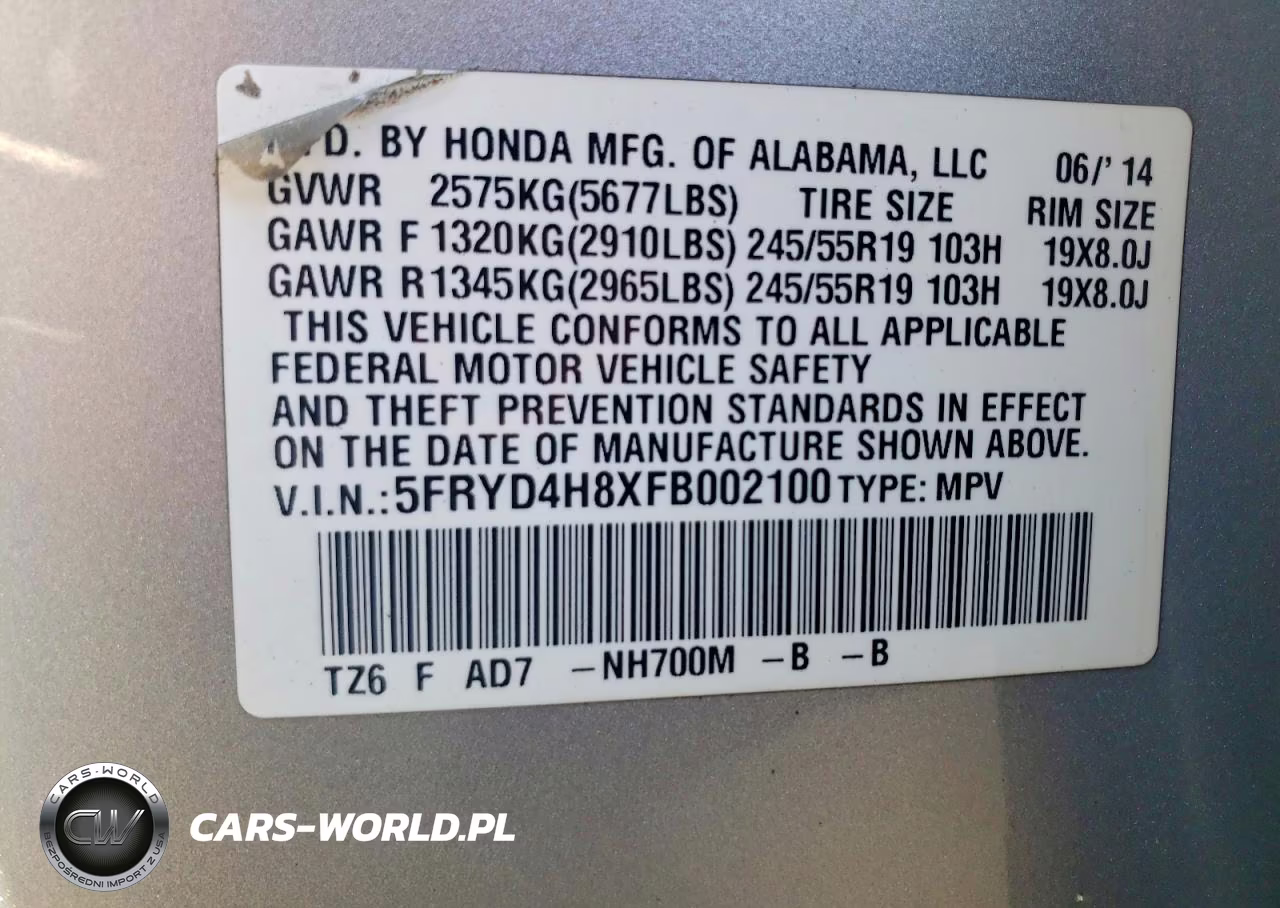 2015 Acura Mdx Advance VIN:5FRYD4H8XFB002100 - 13