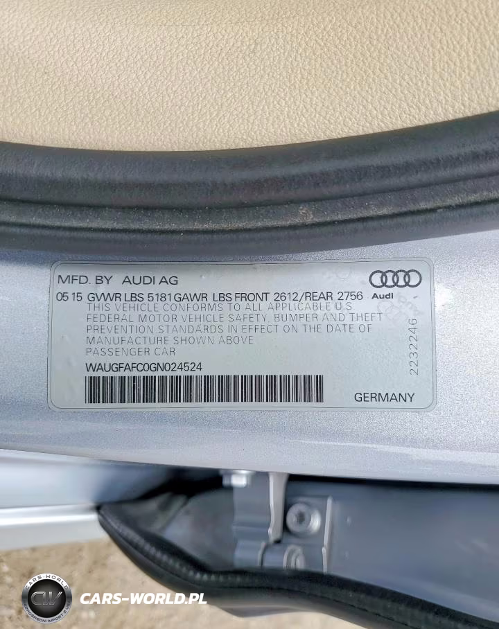 2016 Audi A6 Premium Plus VIN:WAUGFAFC0GN024524 - 12