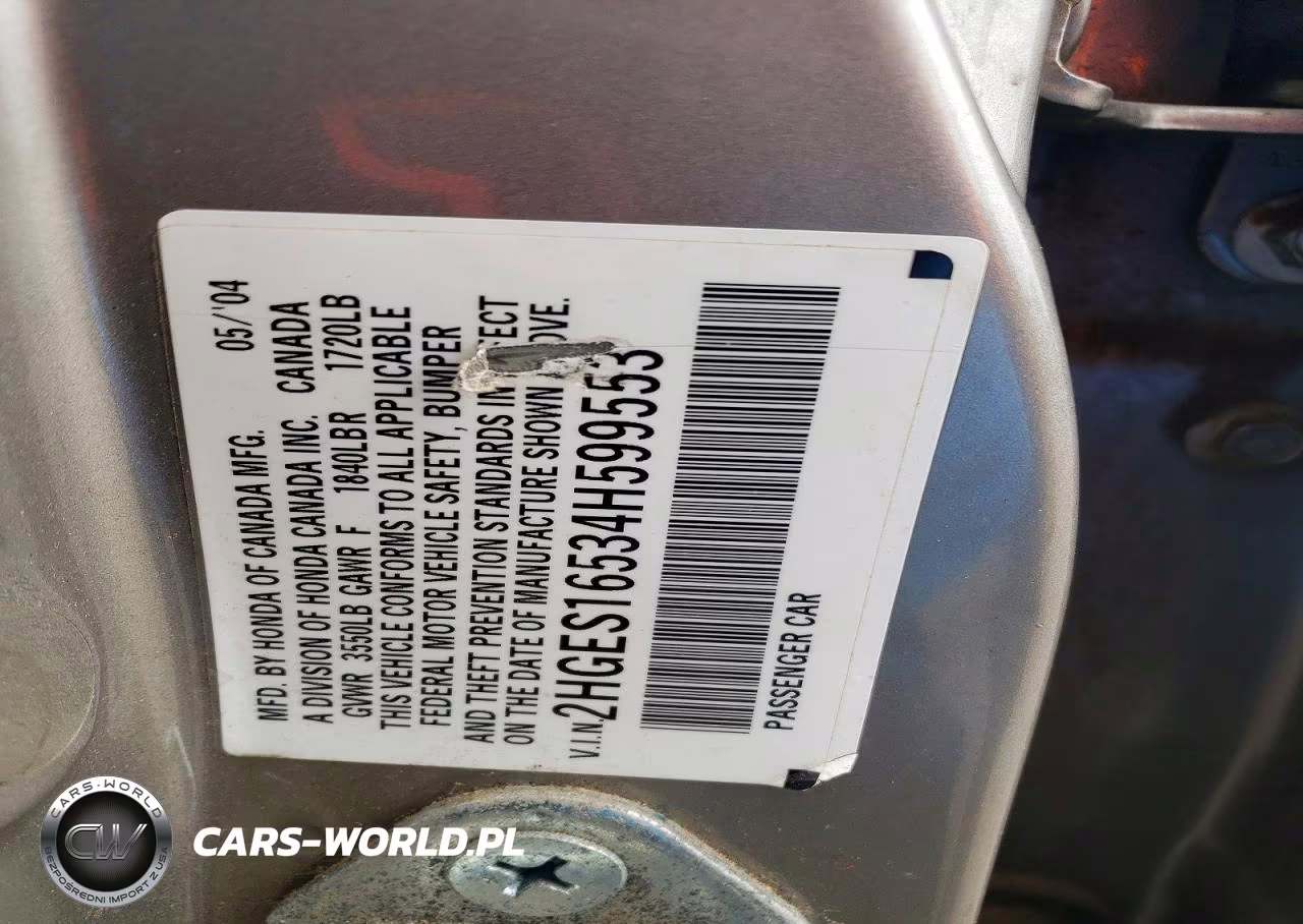 2004 Honda Civic Lx VIN:2HGES16534H599553 - 13