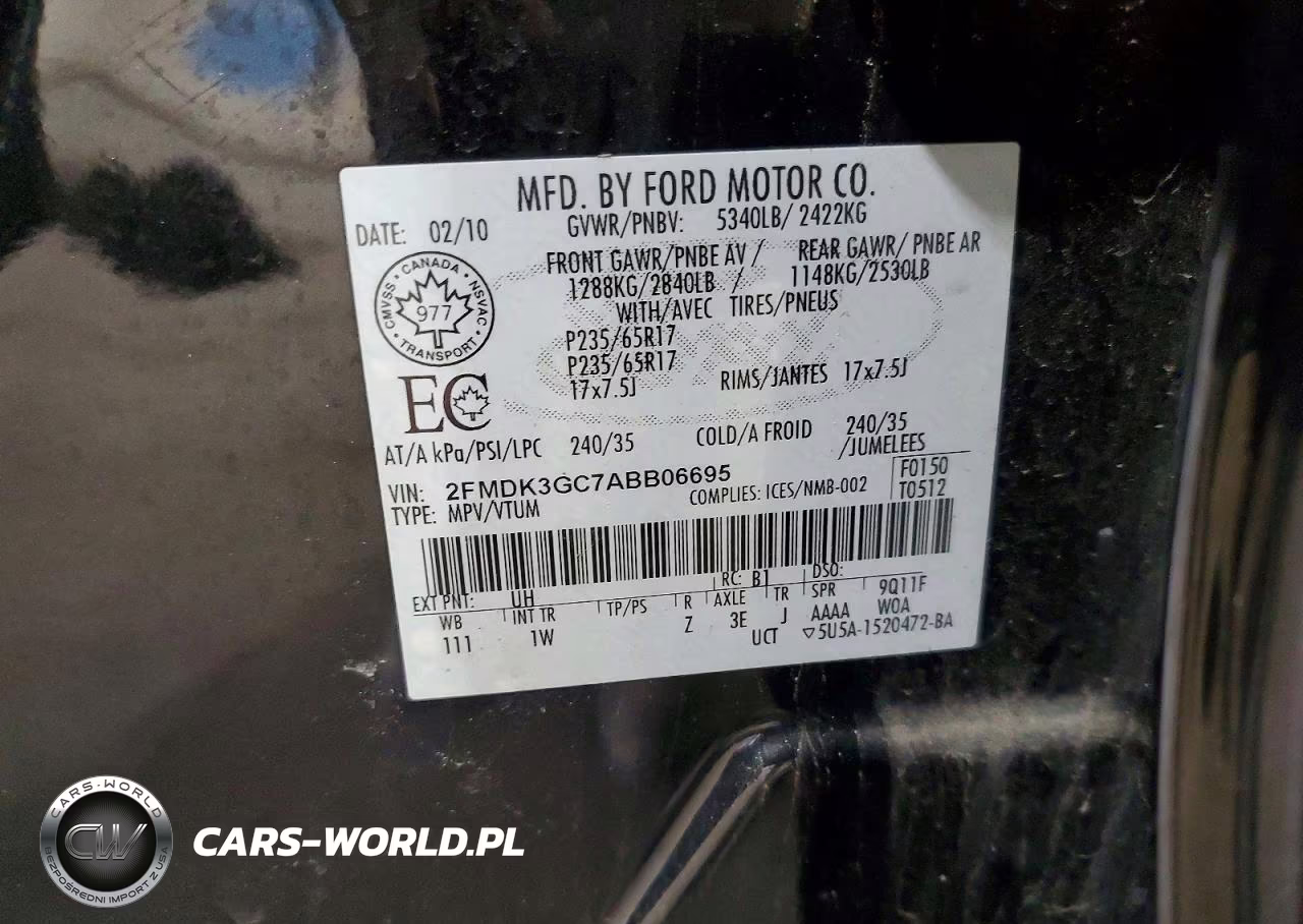 2010 Ford Edge Se VIN:2FMDK3GC7ABB06695 - 13