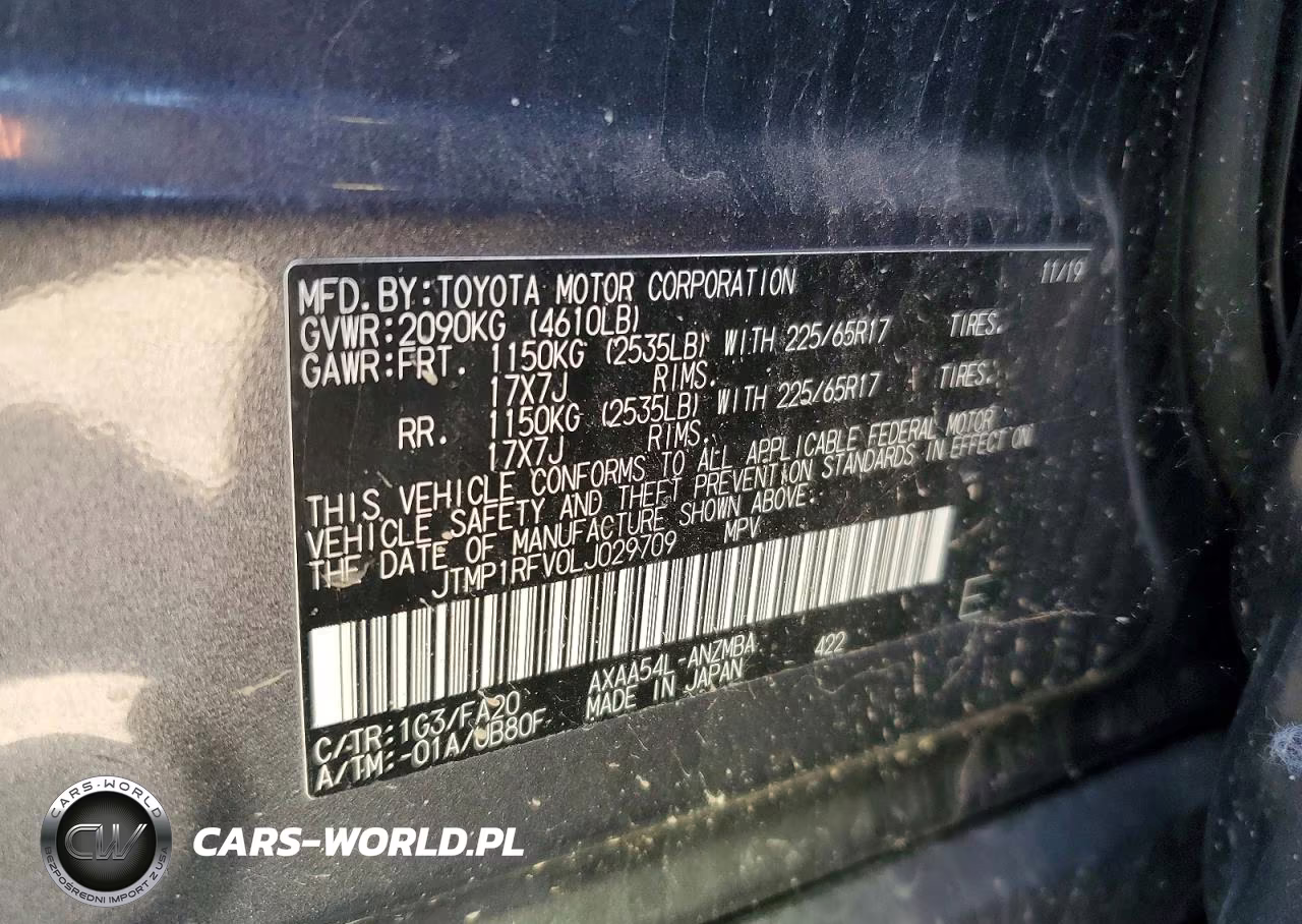 2020 Toyota Rav4 Xle VIN:JTMP1RFV0LJ029709 - 12