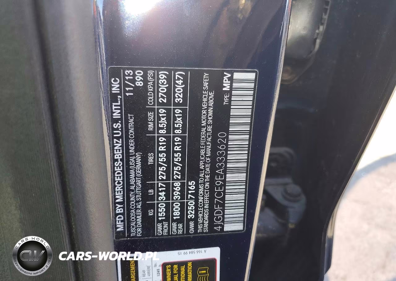 2014 Mercedes-Benz Gl 450 4Matic VIN:4JGDF7CE9EA333620 - 12