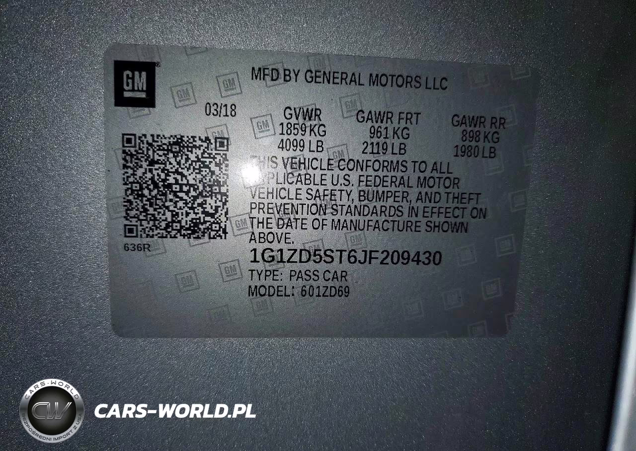 2018 Chevrolet Malibu Lt VIN:1G1ZD5ST6JF209430 - 12