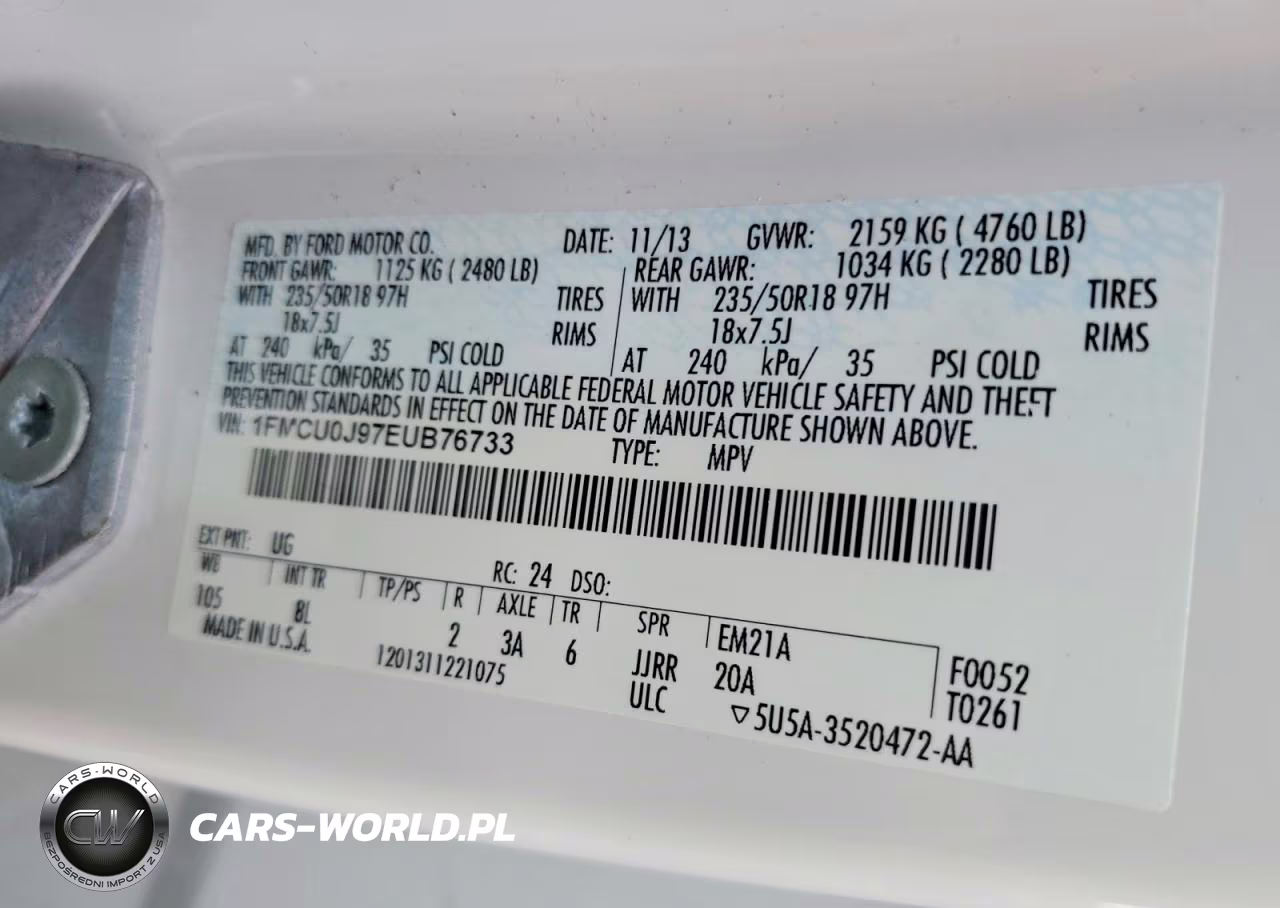 2014 Ford Escape Titanium VIN:1FMCU0J97EUB76733 - 12