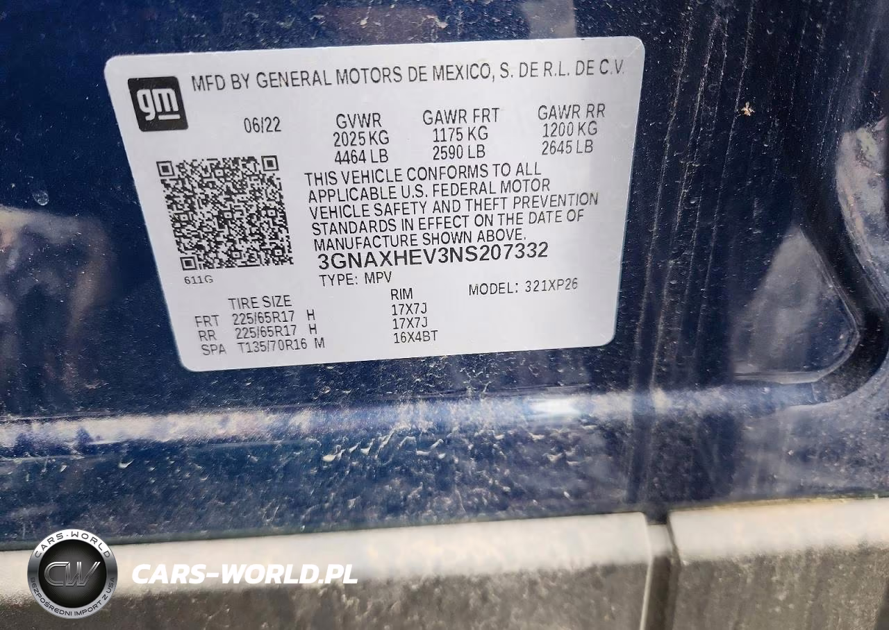 2022 Chevrolet Equinox Ls VIN:3GNAXHEV3NS207332 - 12