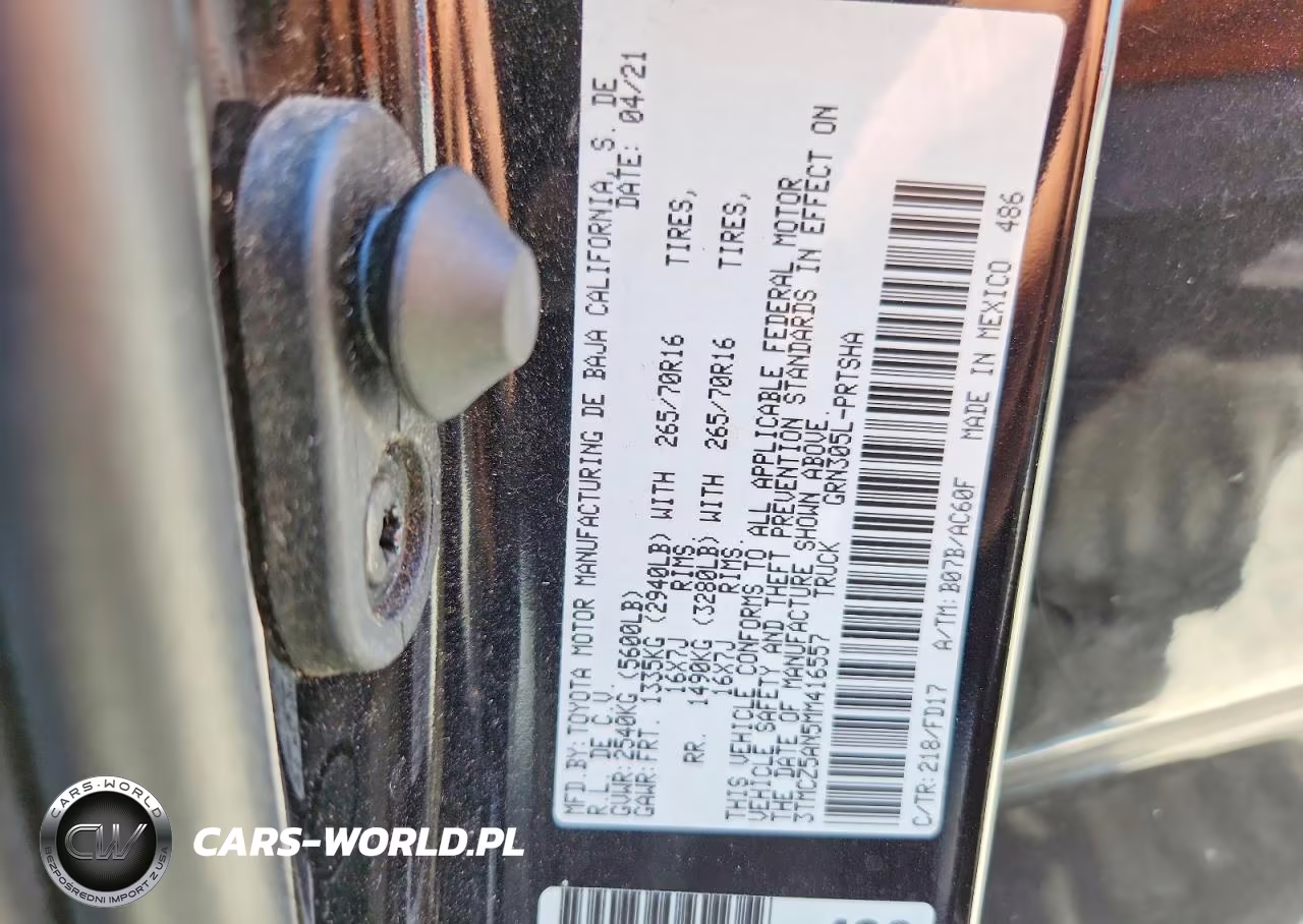 2021 Toyota Tacoma Trd Off-Road VIN:3TMCZ5AN5MM416557 - 12