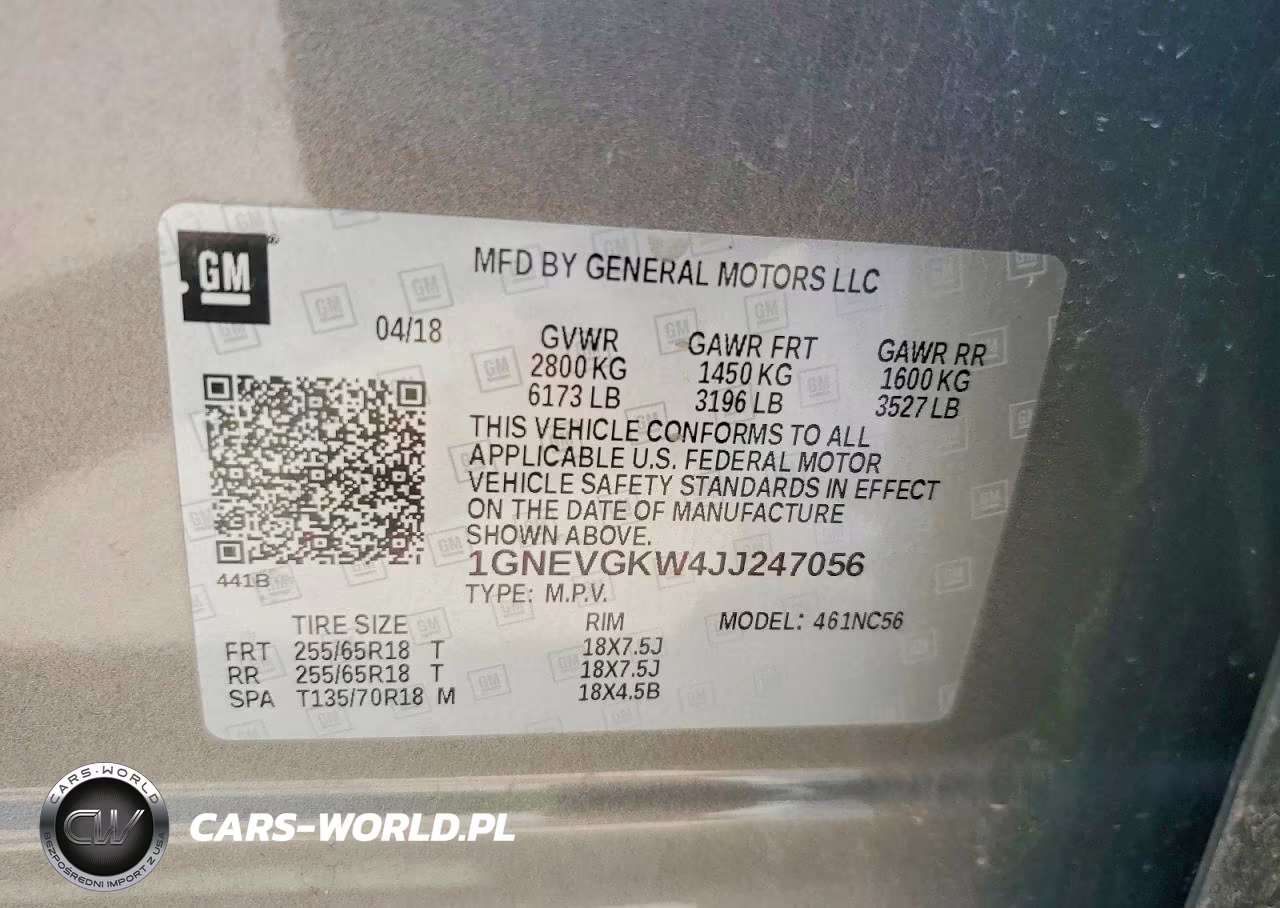 2018 Chevrolet Traverse Lt VIN:1GNEVGKW4JJ247056 - 13