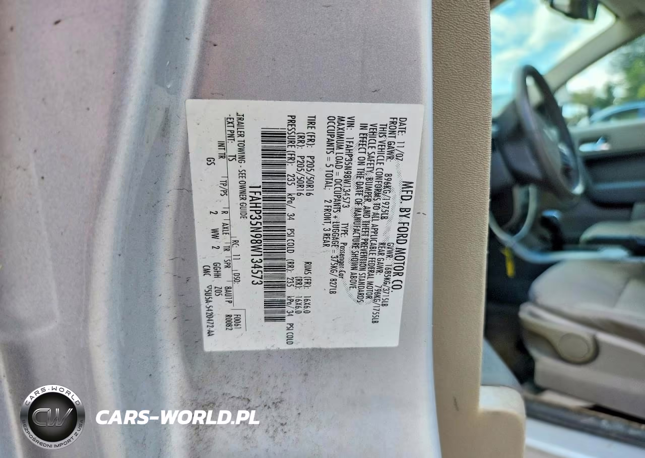 2008 Ford Focus Se VIN:1FAHP35N98W134573 - 12