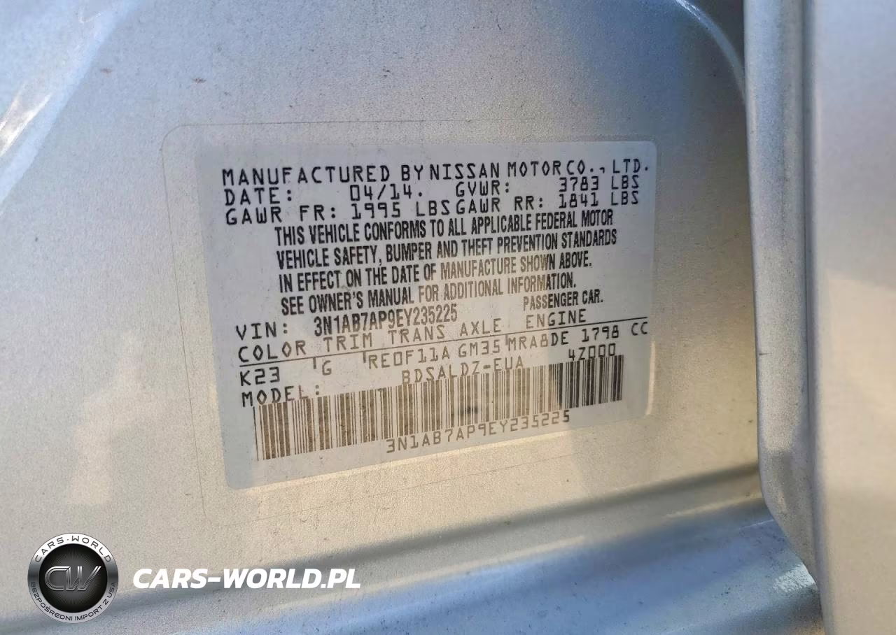 2014 Nissan Sentra Sv VIN:3N1AB7AP9EY235225 - 12