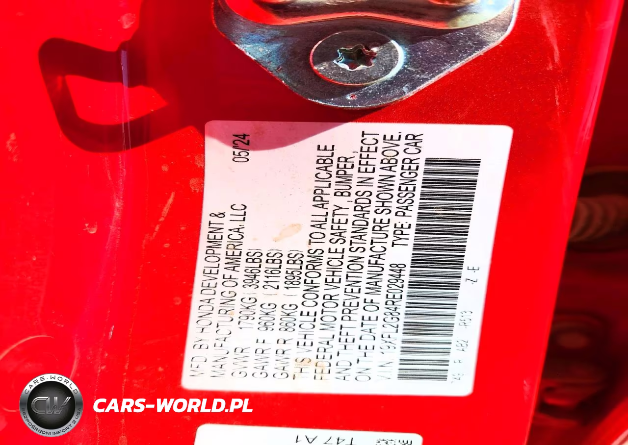 2024 Honda Civic Sport VIN:19XFL2G84RE029448 - 13