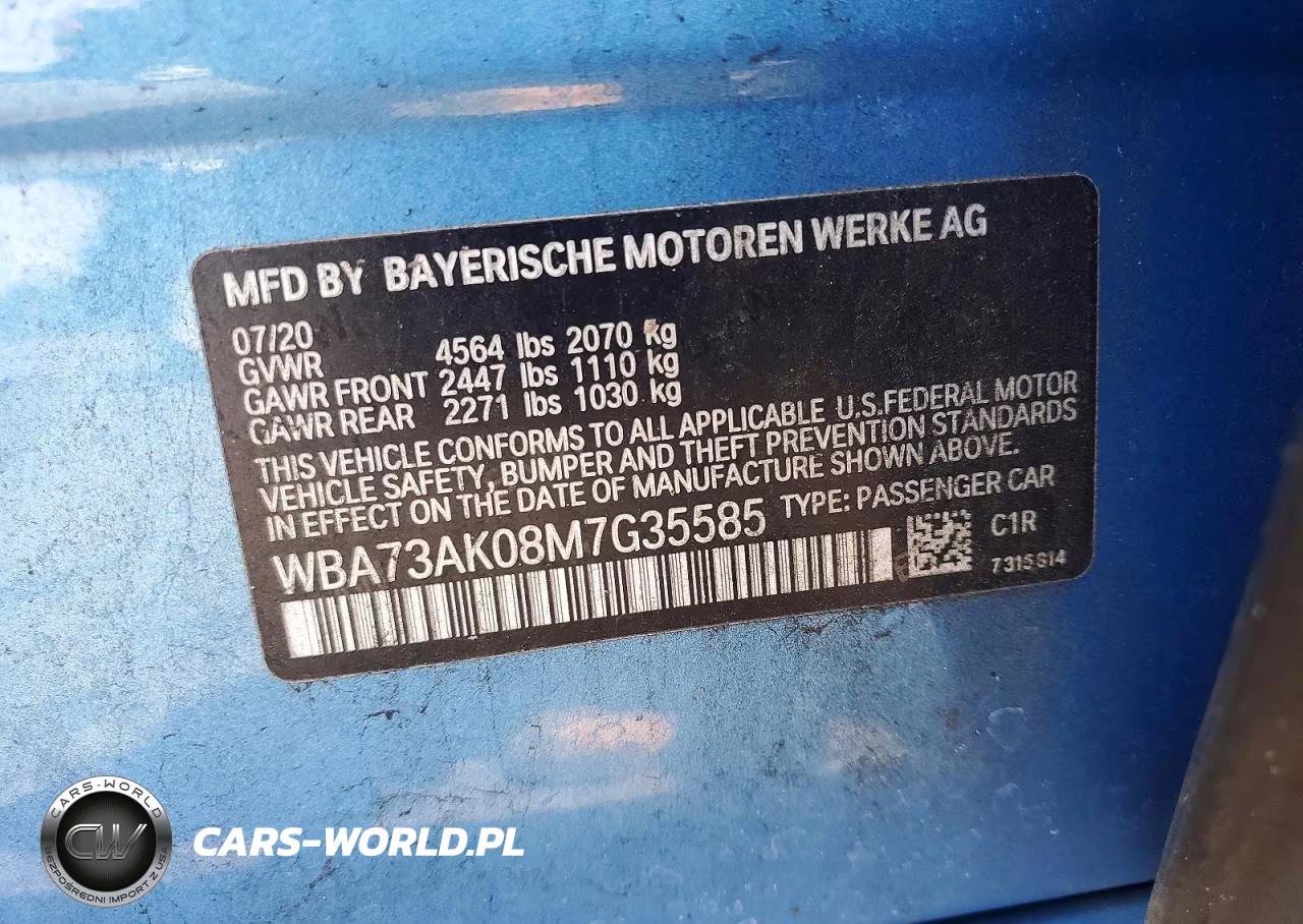 2021 BMW 228Xi VIN:WBA73AK08M7G35585 - 12