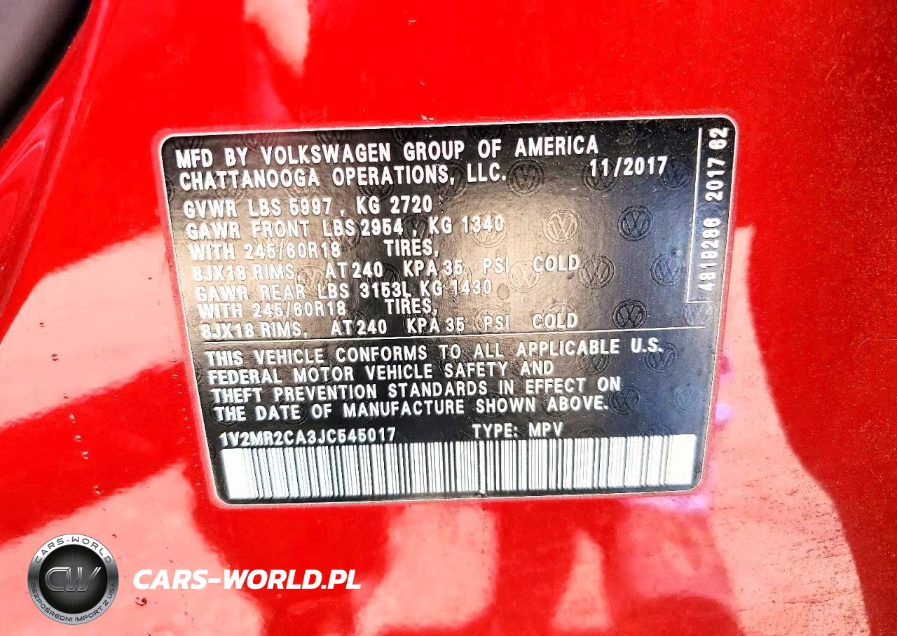 2018 Volkswagen Atlas Sel VIN:1V2MR2CA3JC545017 - 13
