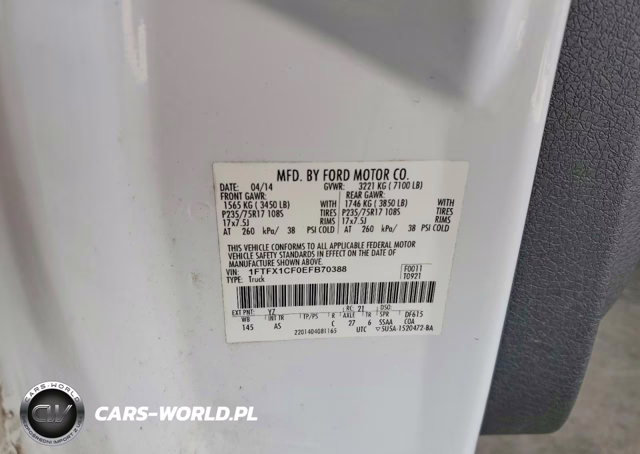 2014 Ford F150 Super Cab VIN:1FTFX1CF0EFB70388 - 12