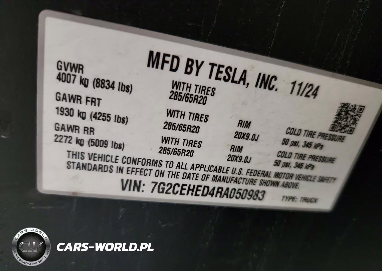 2024 Tesla Cybertruck All-Wheel Drive VIN:7G2CEHED4RA050983 - 12
