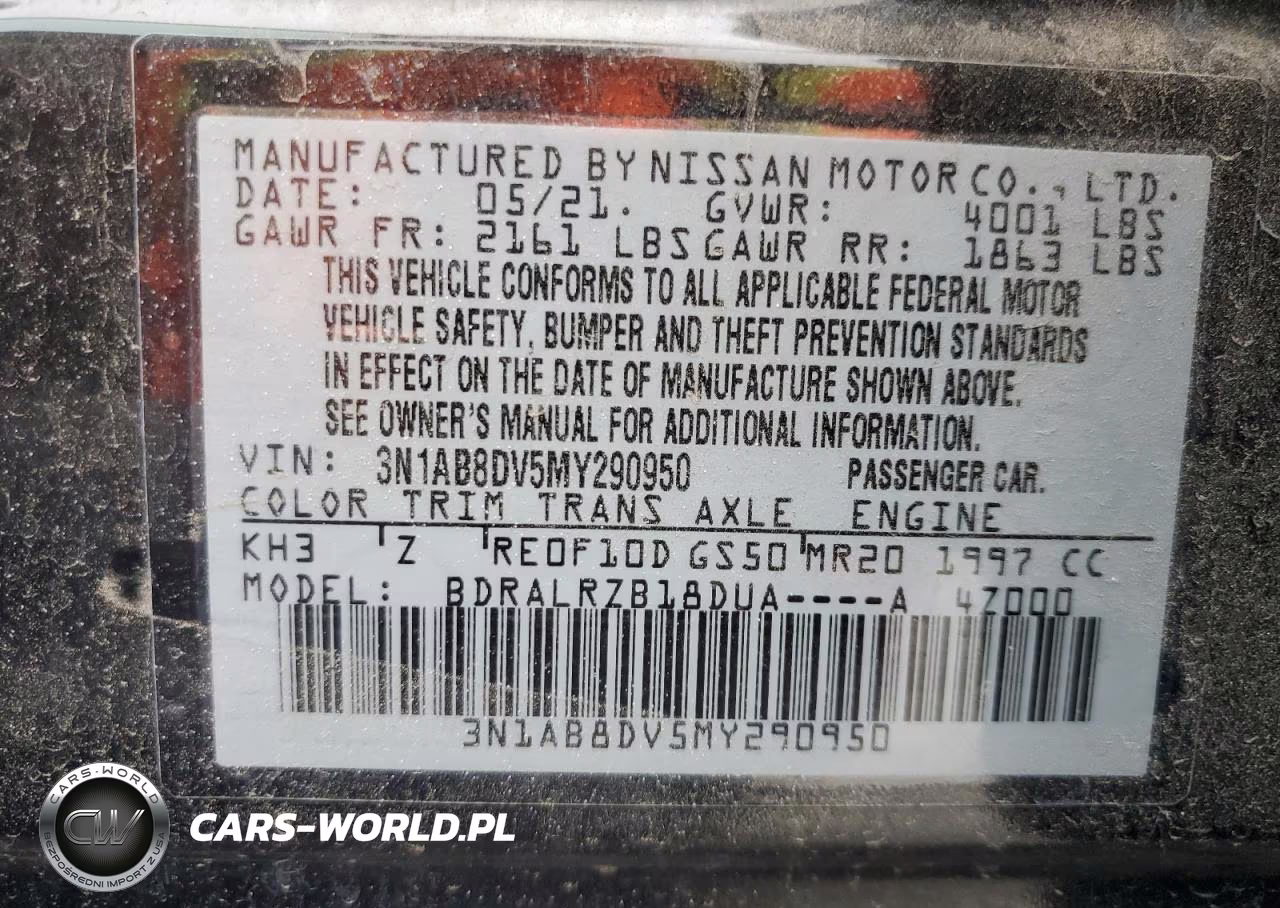 2021 Nissan Sentra Sr VIN:3N1AB8DV5MY290950 - 13