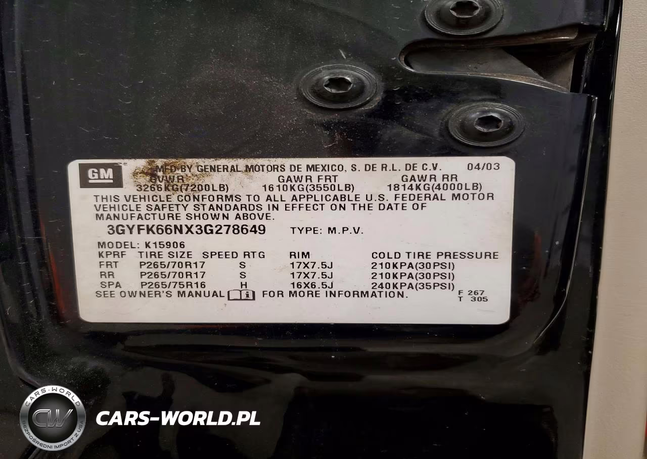 2003 Cadillac Escalade Esv VIN:3GYFK66NX3G278649 - 13