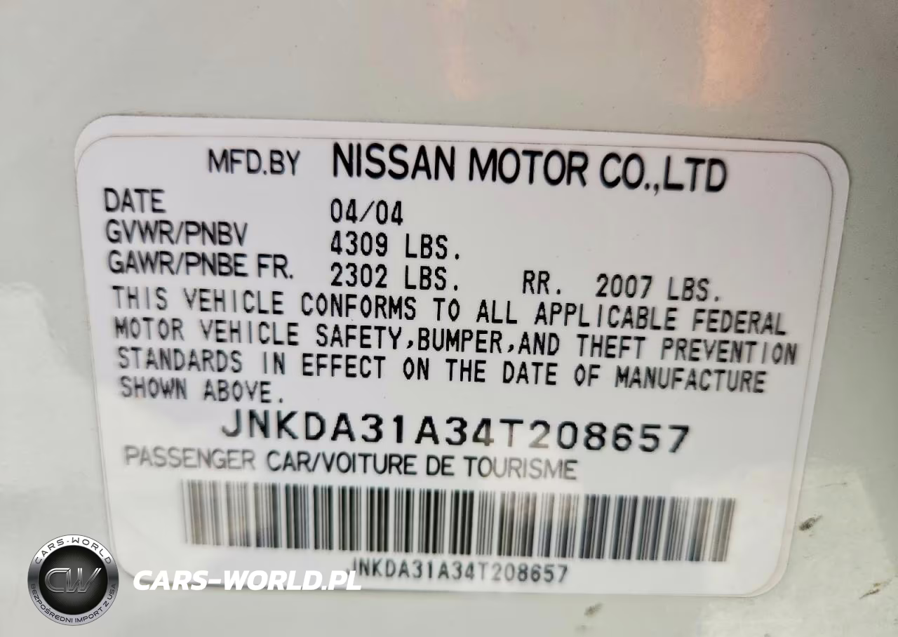 2004 Infiniti I35 Base VIN:JNKDA31A34T208657 - 13