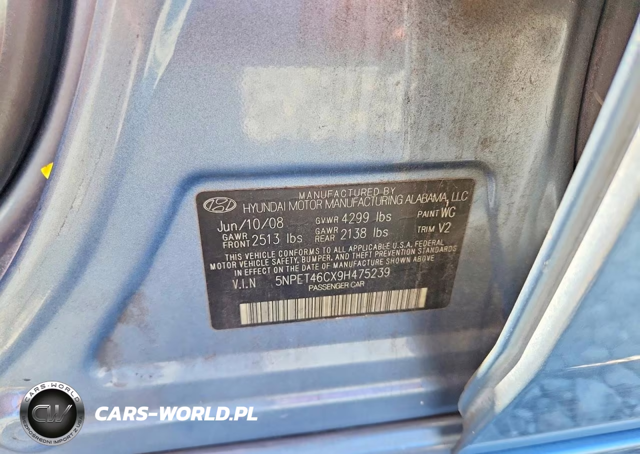 2009 Hyundai Sonata Gls VIN:5NPET46CX9H475239 - 12