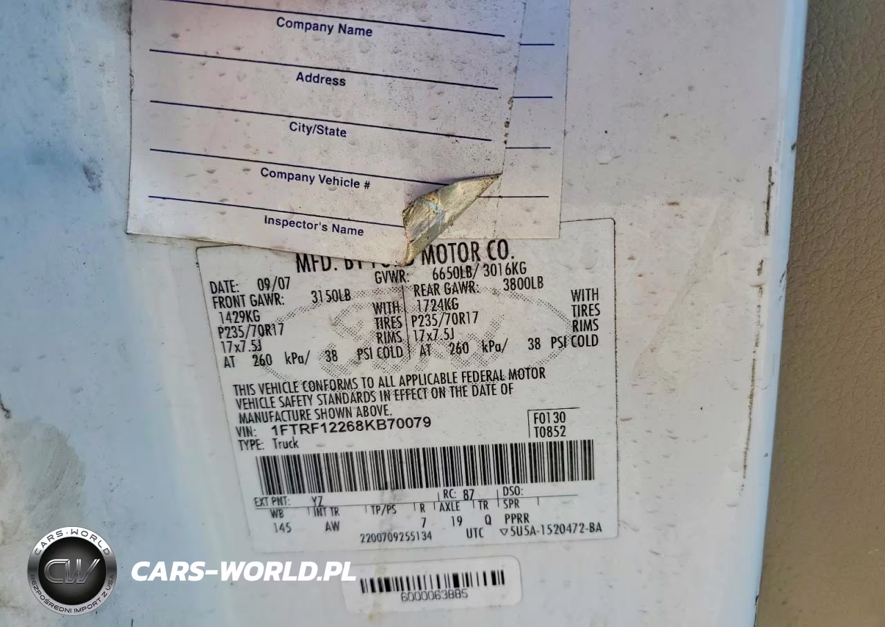 2008 Ford F150 VIN:1FTRF12268KB70079 - 12