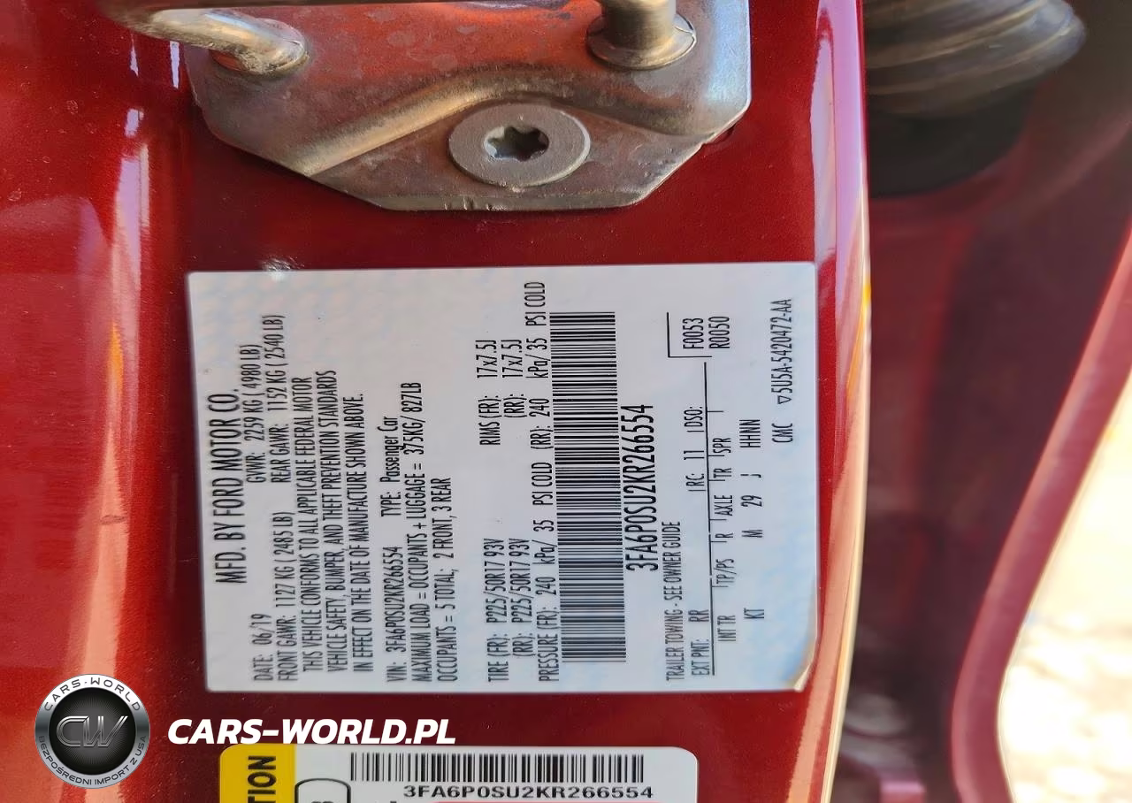 2019 Ford Fusion Titanium VIN:3FA6P0SU2KR266554 - 12