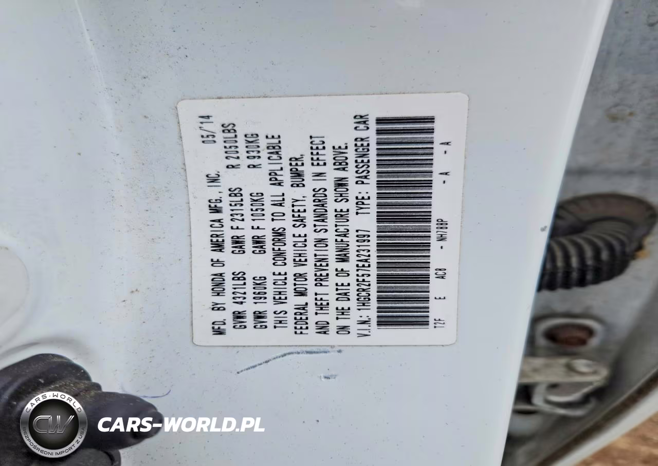 2014 Honda Accord Sport VIN:1HGCR2F57EA231997 - 12