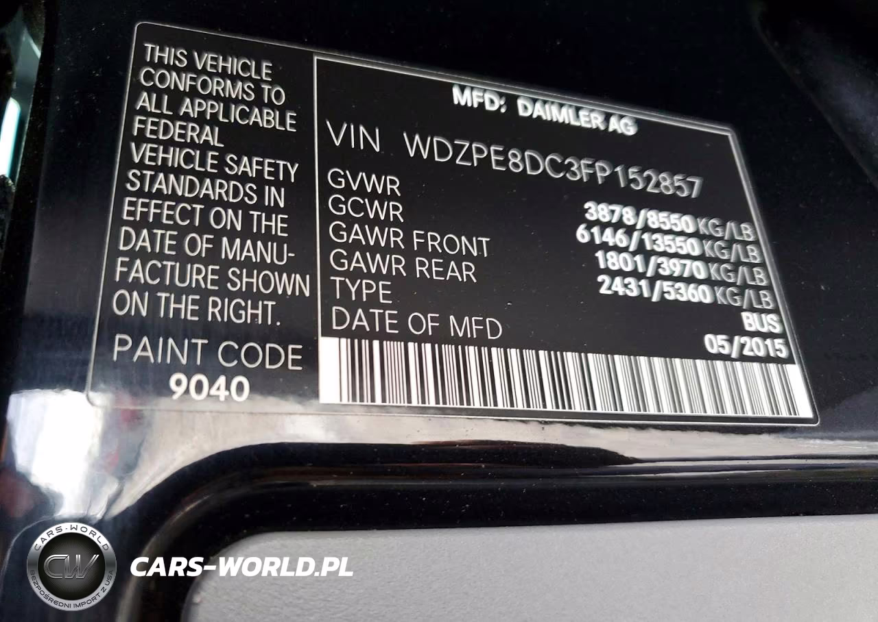 2015 Mercedes-Benz Sprinter 2500 VIN:WDZPE8DC3FP152857 - 13