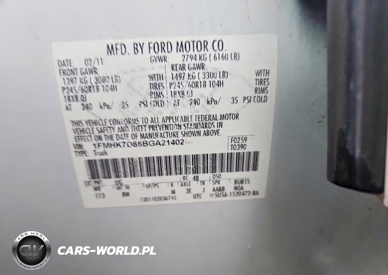 2011 Ford Explorer Xlt VIN:1FMHK7D88BGA21402 - 12