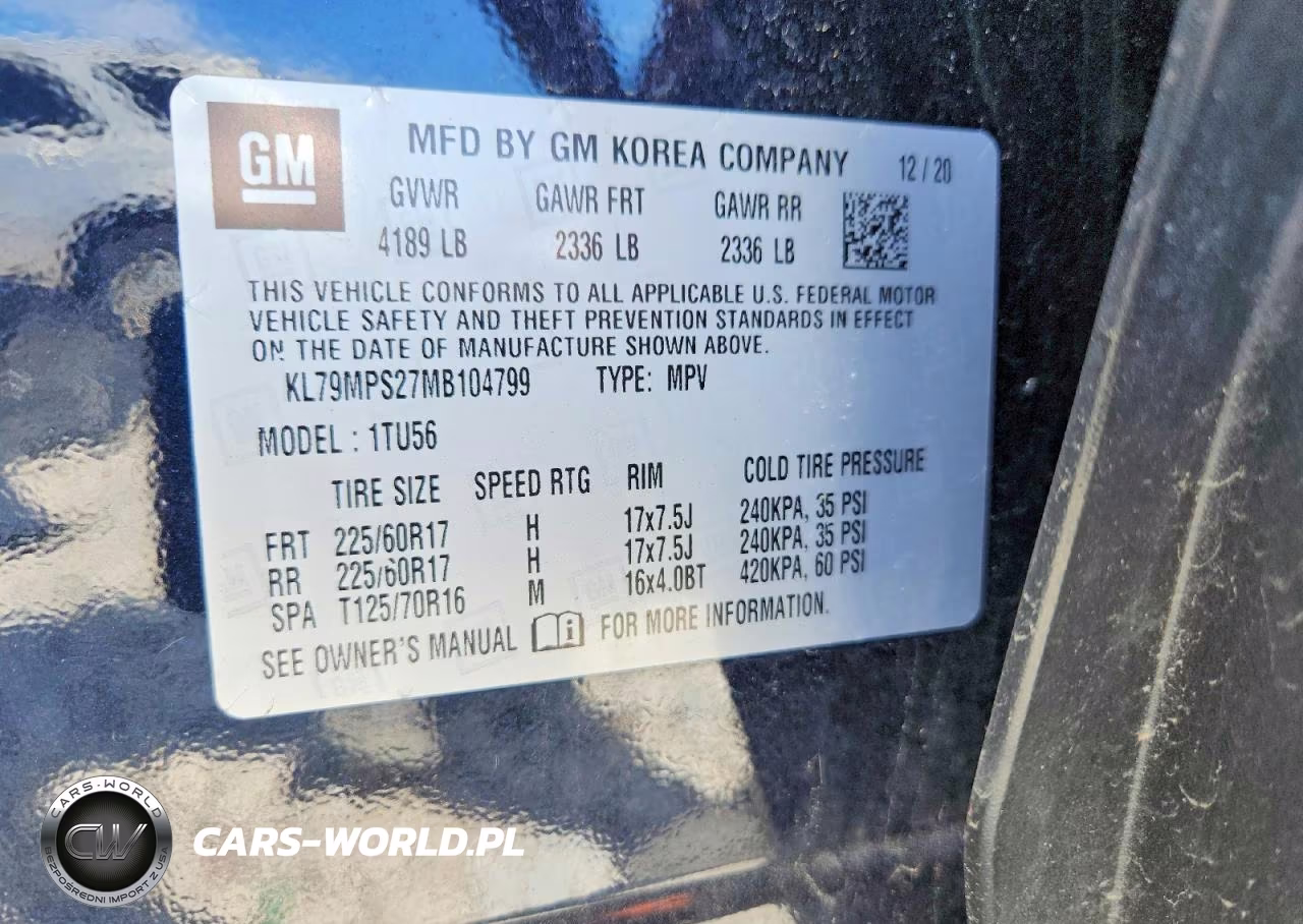 2021 Chevrolet Trailblazer Lt VIN:KL79MPS27MB104799 - 13