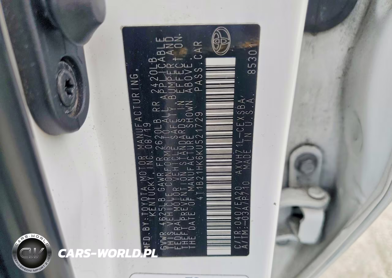 2019 Toyota Camry Hybrid Se VIN:4T1B21HK6KU521729 - 13