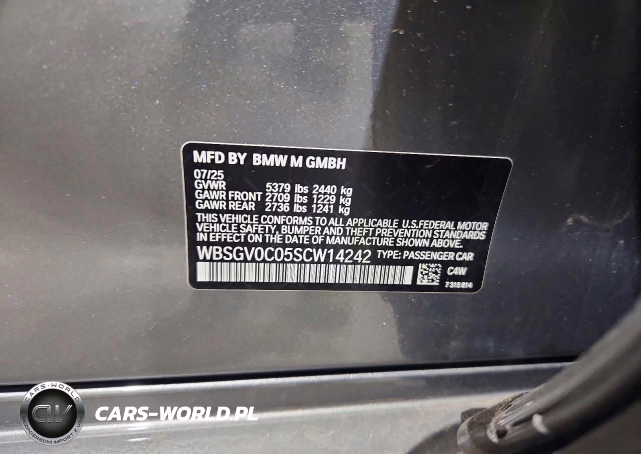 2025 BMW M8 VIN:WBSGV0C05SCW14242 - 12
