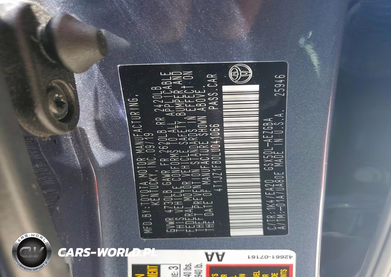 2020 Toyota Avalon Xle VIN:4T1JZ1FB0LU041066 - 12