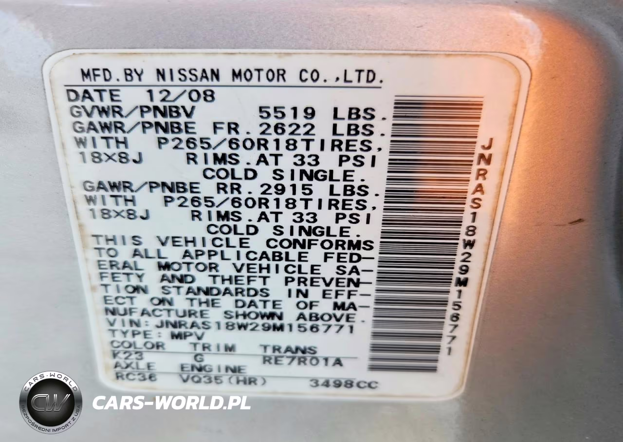 2009 Infiniti Fx35 Base VIN:JNRAS18W29M156771 - 14