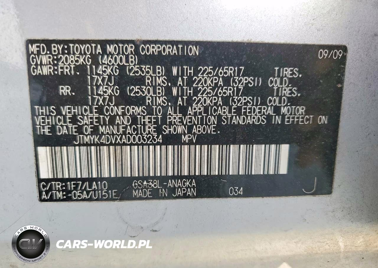 2010 Toyota Rav4 Limited VIN:JTMYK4DVXAD003234 - 13